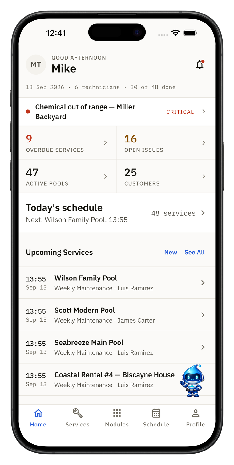 Clorly home dashboard on iPhone