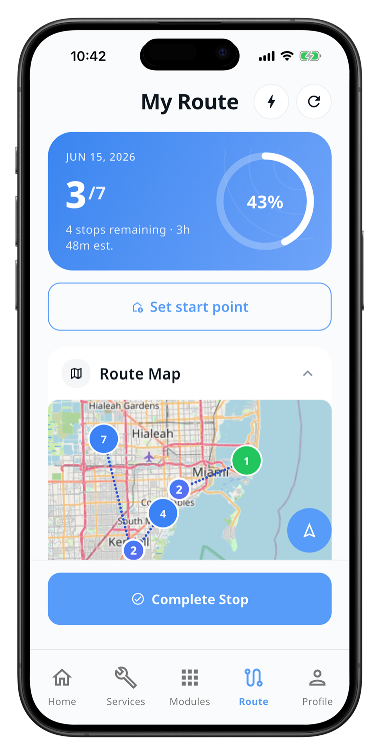 Clorly daily route on iPhone